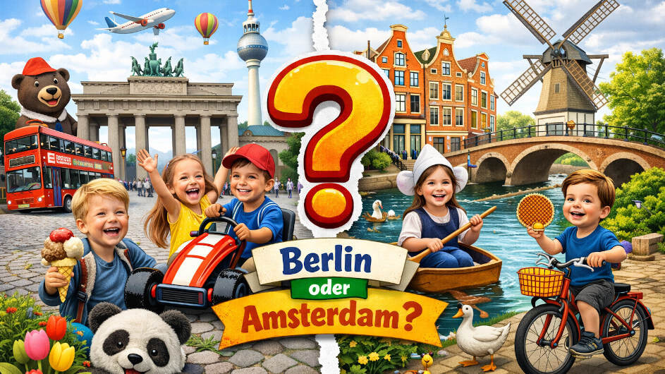 Urlaub für Kinder: Berlin oder Amsterdam?