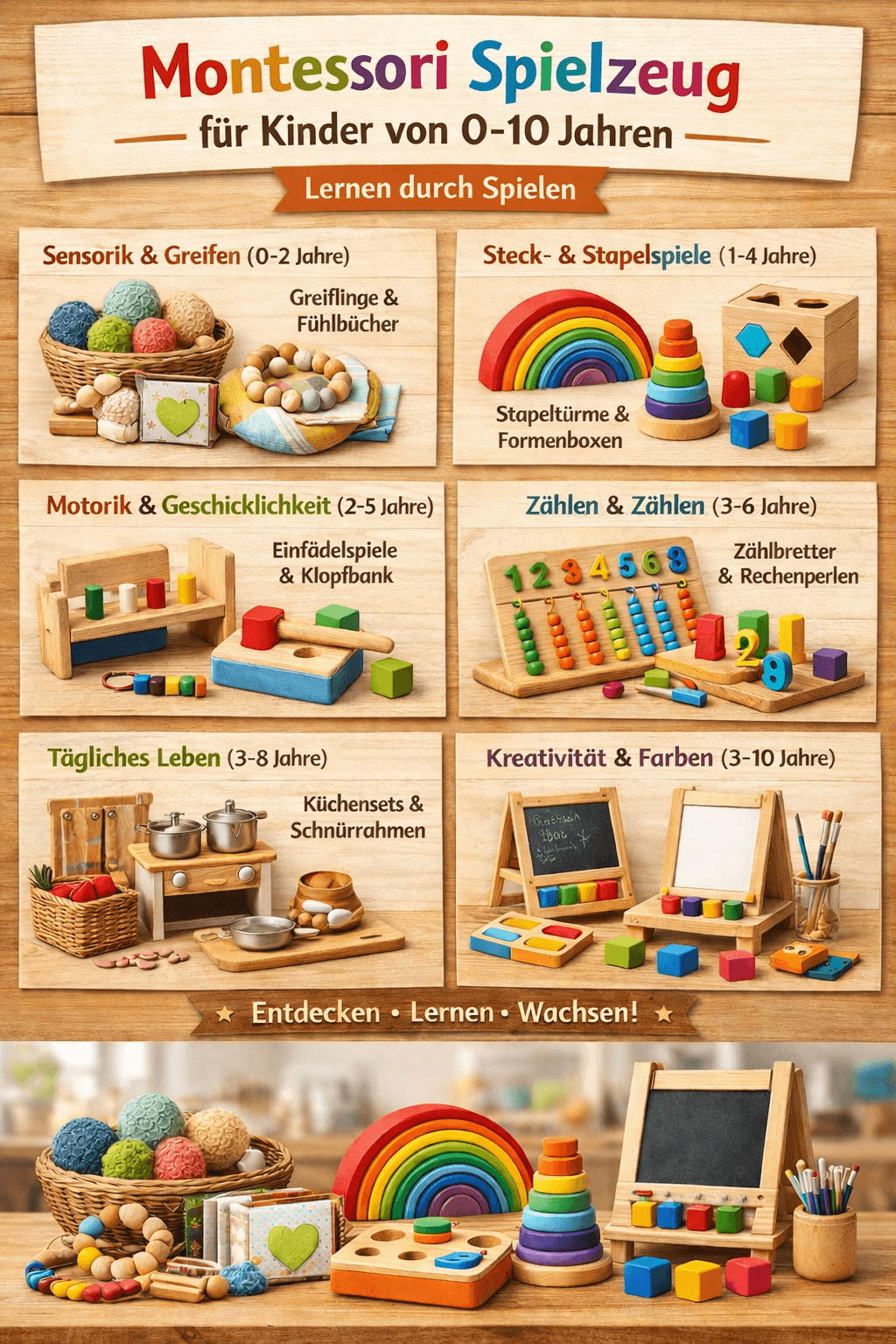Montessori Spielzeug für Kinder von 3-10 Jahren