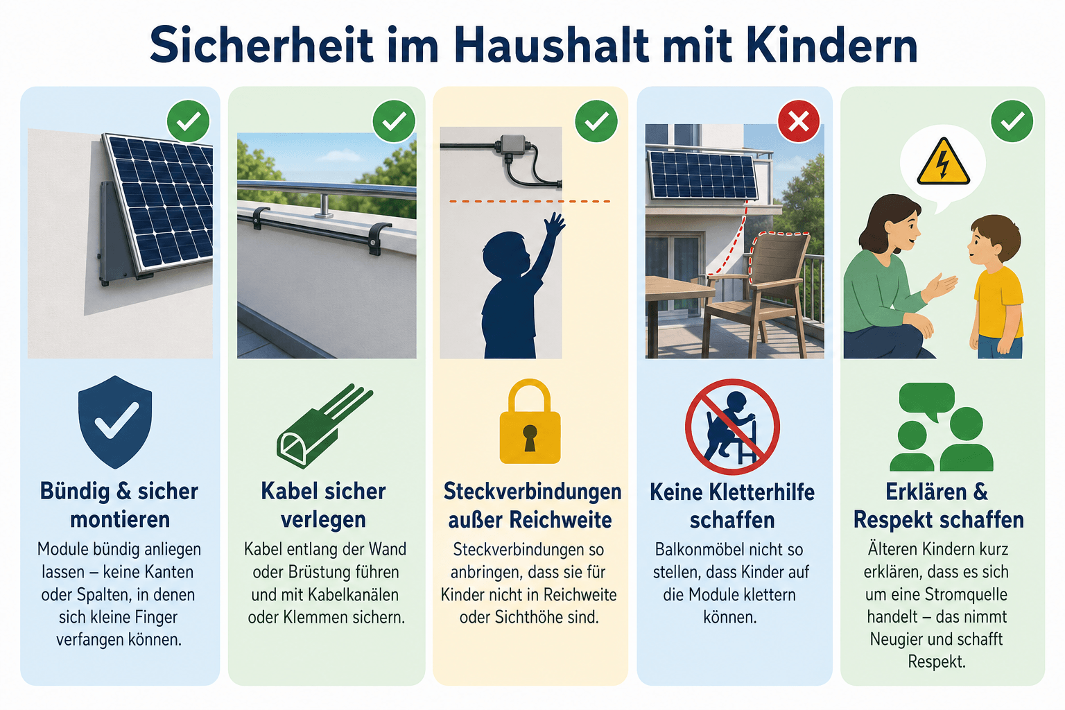 Balkonkraftwerk für Familien: Sicherheit im Haushalt mit Kindern